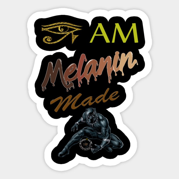 Melinated Wakanda Sticker by dahJah